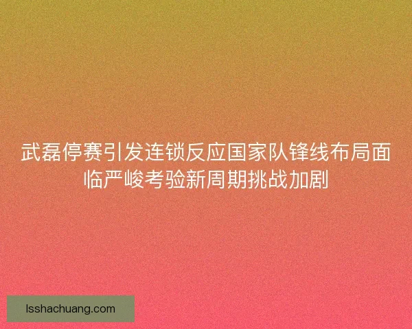 武磊停赛引发连锁反应国家队锋线布局面临严峻考验新周期挑战加剧