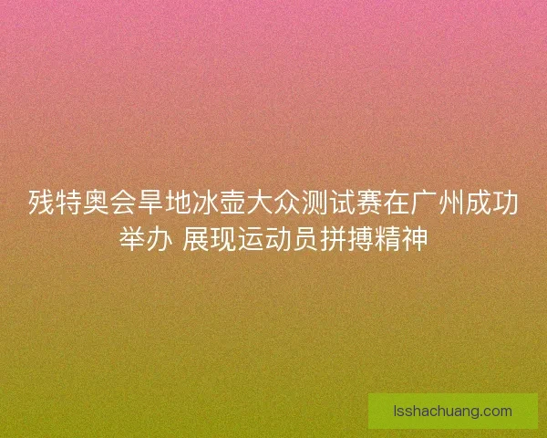残特奥会旱地冰壶大众测试赛在广州成功举办 展现运动员拼搏精神